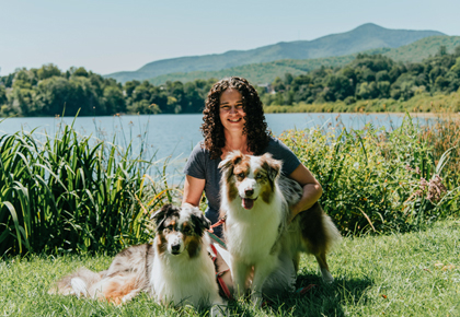 Dr. Susan with her dogs